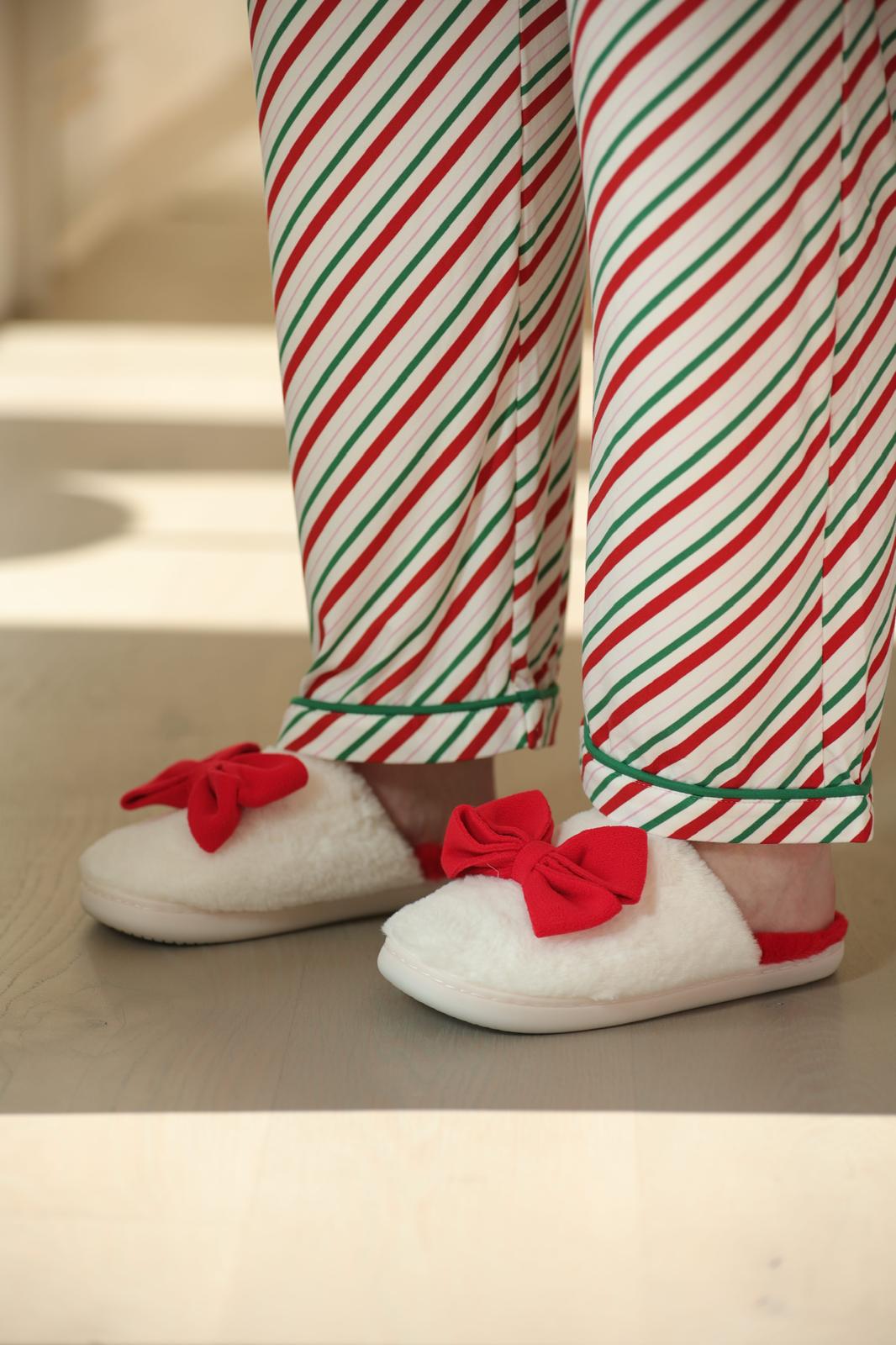 Red Bow Slippers