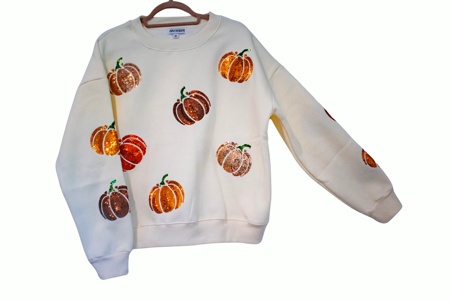 Pumpkin Sequin Sweater