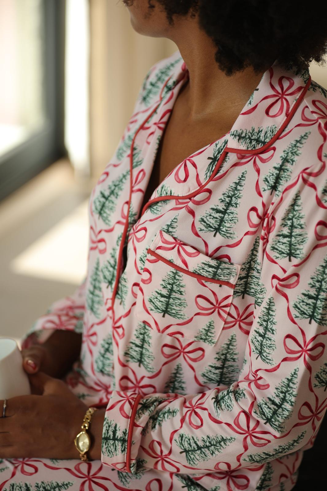 Christmas Tree and Ribbon Pajamas