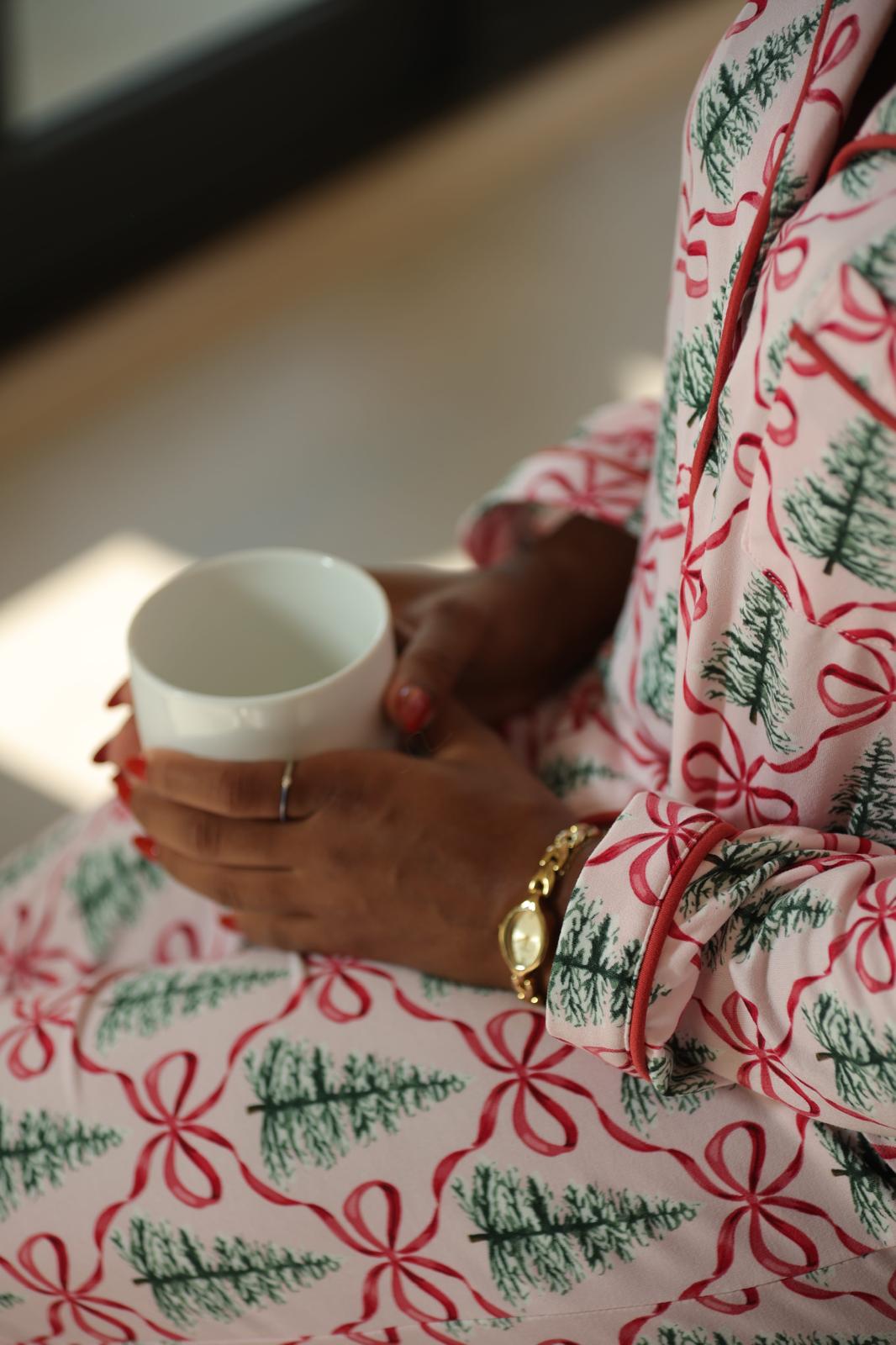 Christmas Tree and Ribbon Pajamas