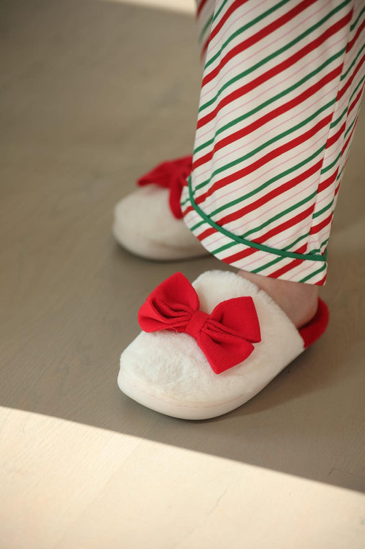 Red Bow Slippers