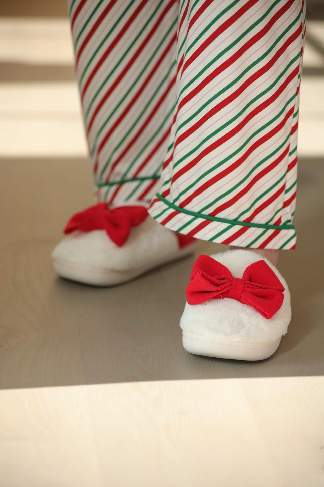 Red Bow Slippers